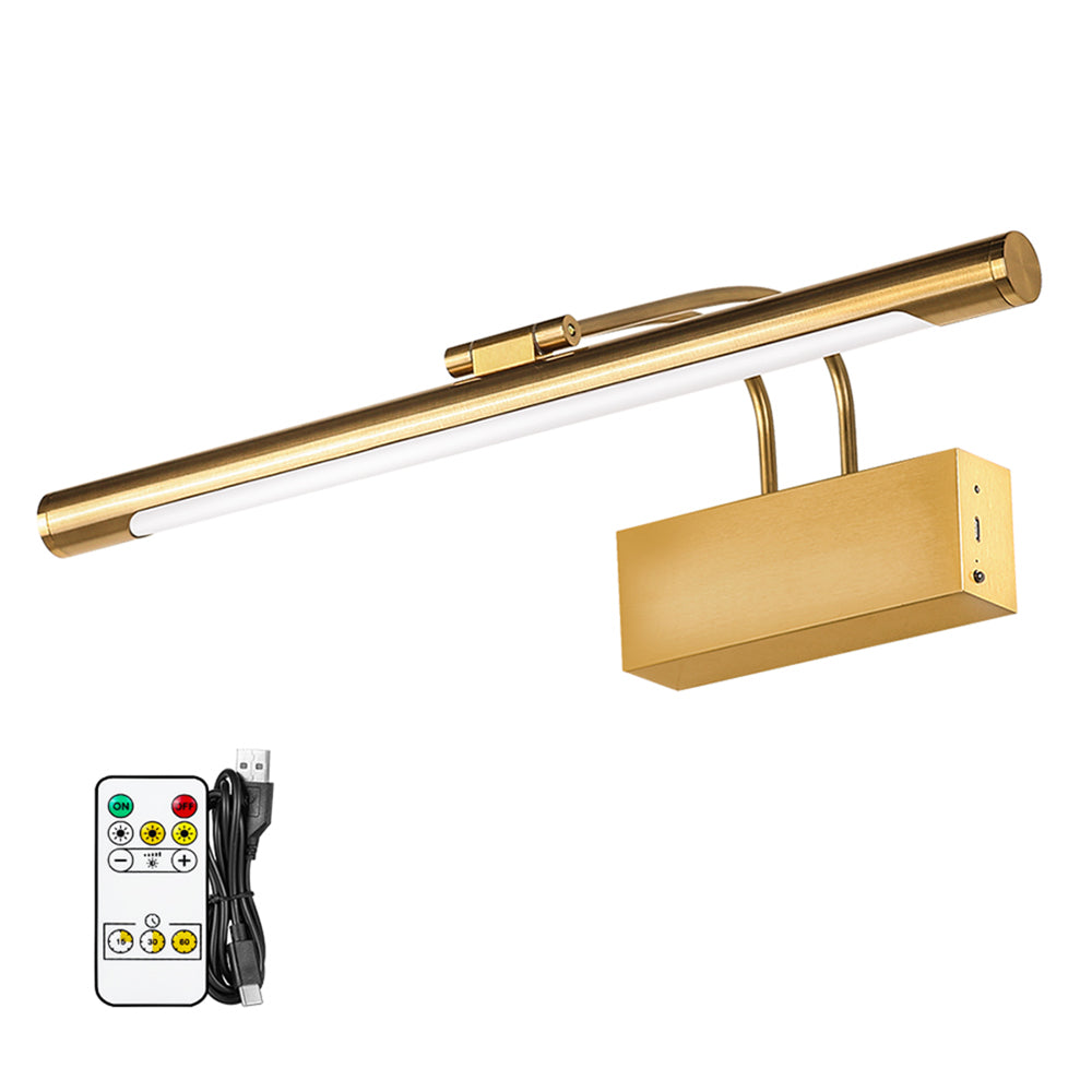 LAMPXURE Brass Battery Operated Picture Wall Light