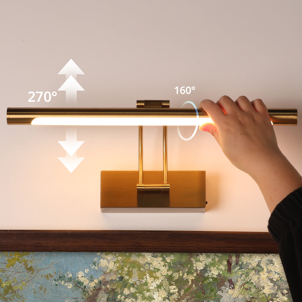 LAMPXURE Brass Battery Powered Wireless Picture Light