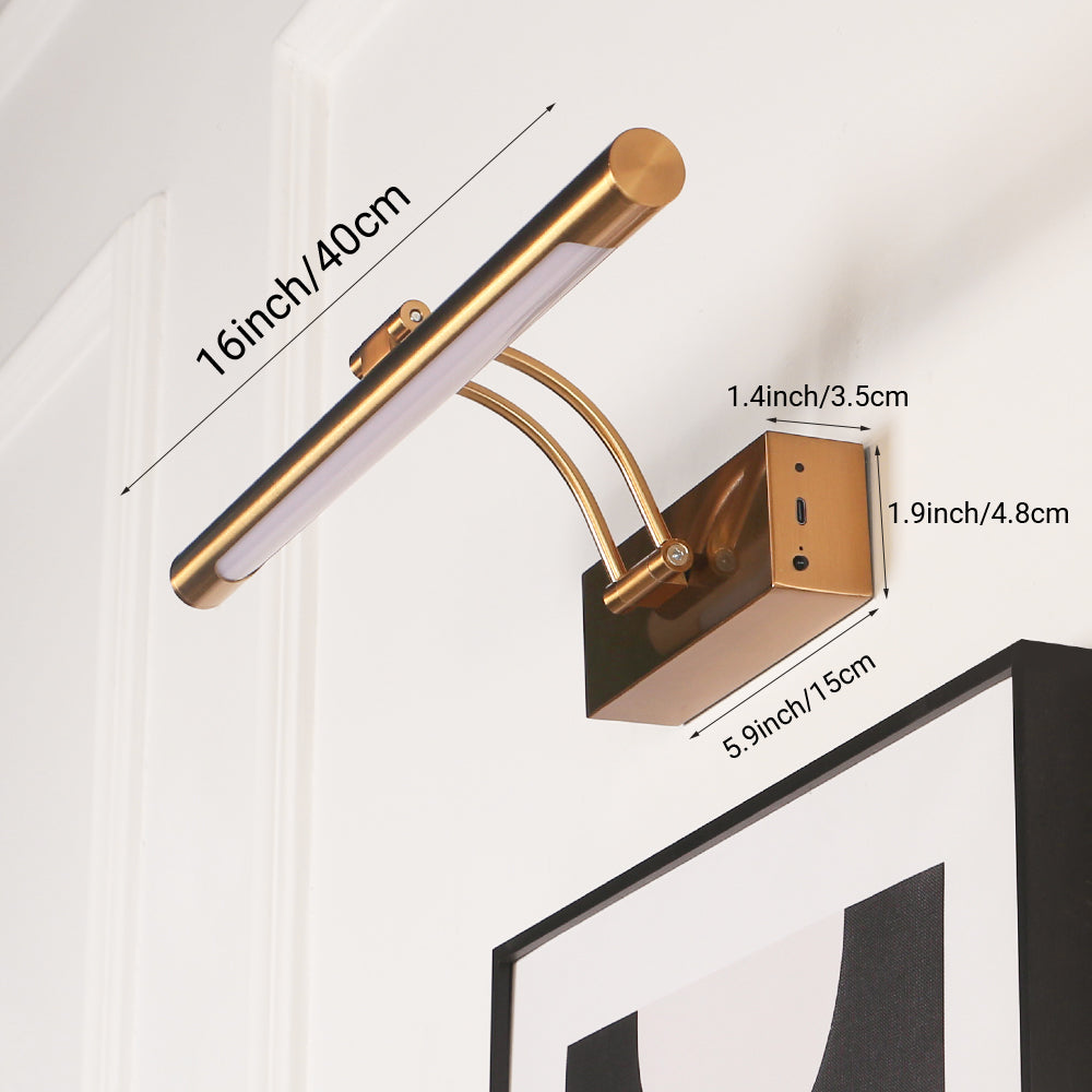 LAMPXURE Brass Battery Powered Wireless Picture Light