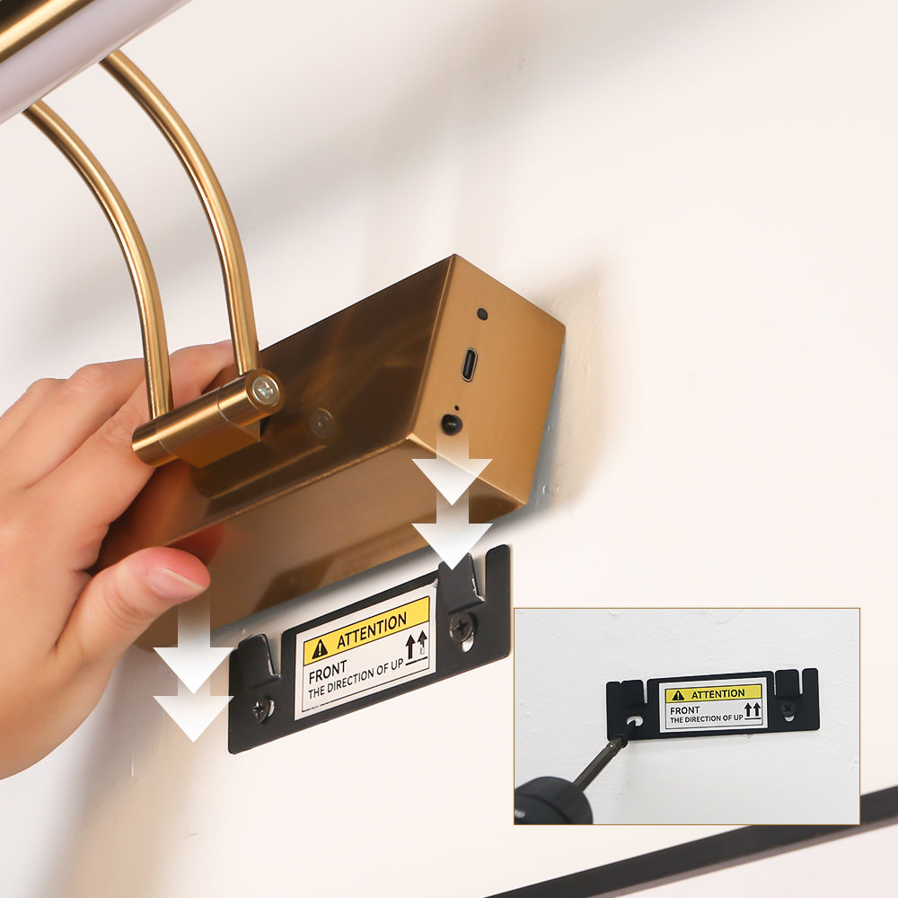 LAMPXURE Brass Battery Powered Wireless Picture Light