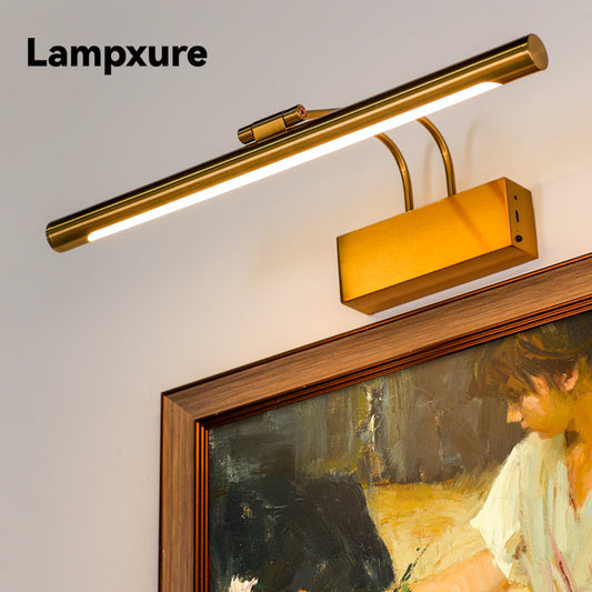 LAMPXURE Brass Battery Operated Picture Wall Light