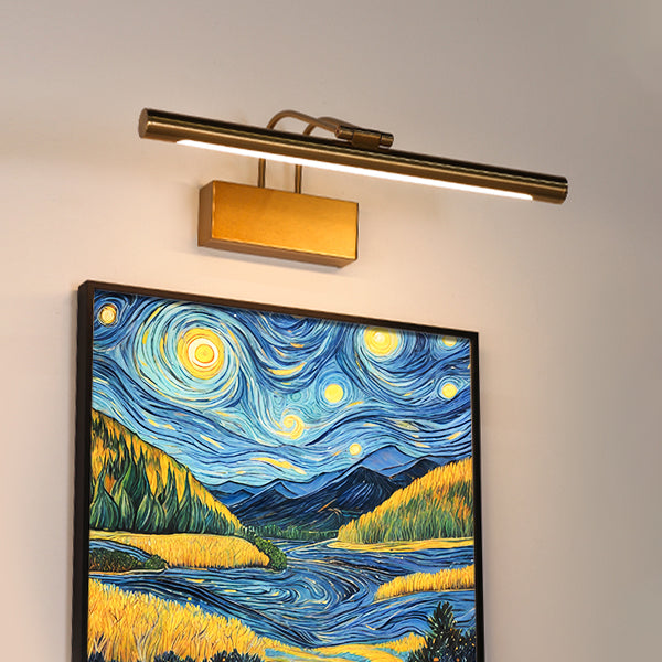 LAMPXURE Brass Battery Operated Picture Wall Light
